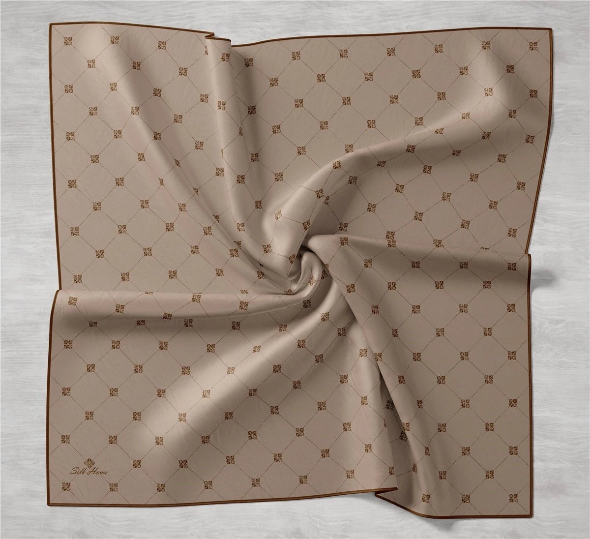 Silk Home Vizon Geometrik Desenli Twill İpek Eşarp 11392-16