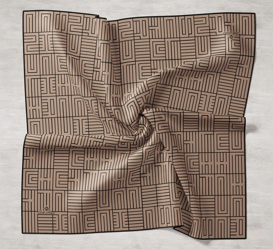 Silkhome Geometrik Desenli Tivil İpek Eşarp 11390-04